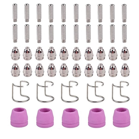 Amico Electric 50 Pilot Arc Plasma Cutter Consumables, 20-Nozzles 20-Electrodes 5-Cups 5-Guide for CUT-50HF/60HF. AG60HF-050